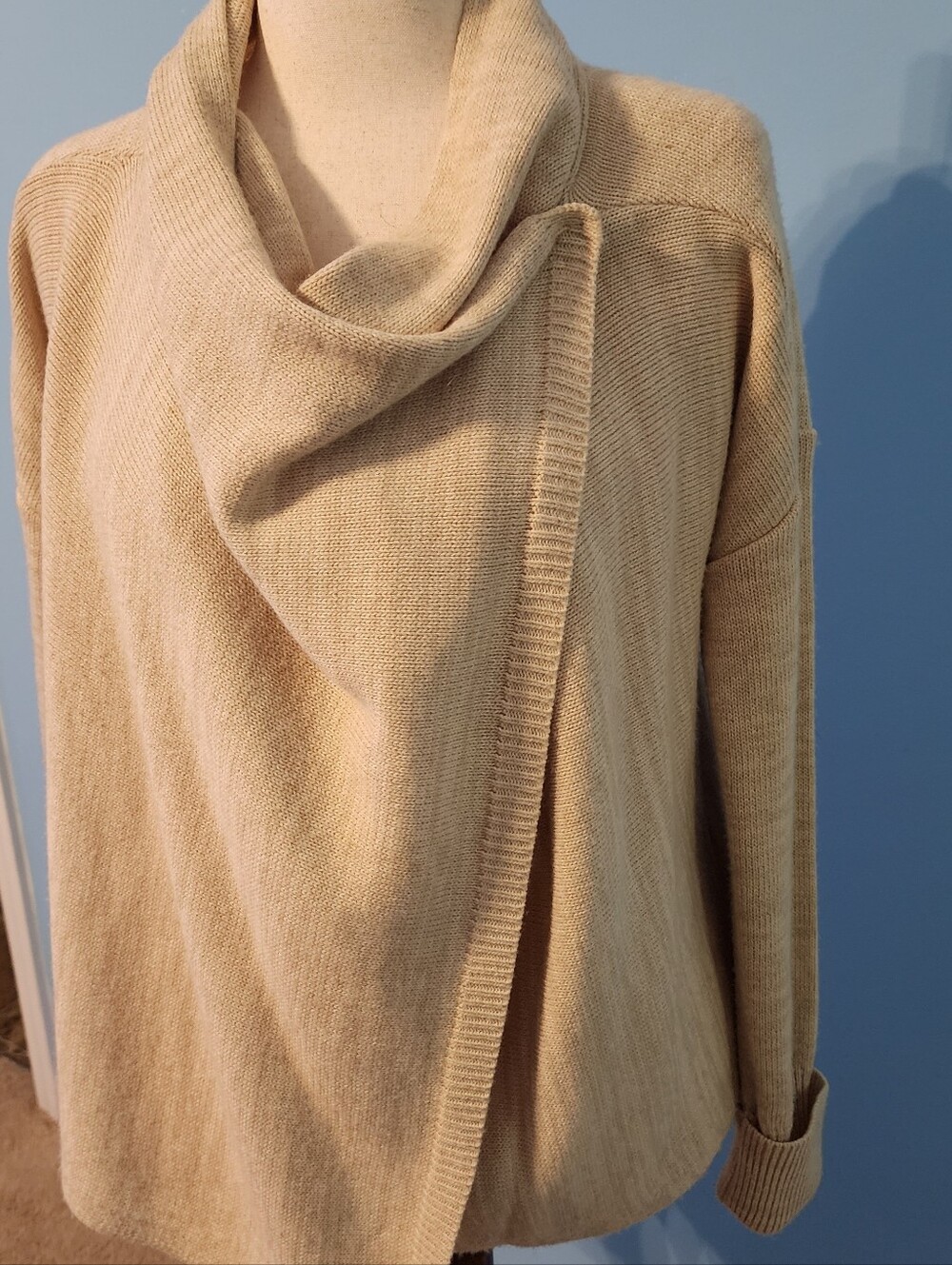 VENUS Beige Cowl Neck Sweater